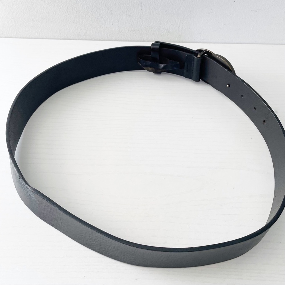 Gucci Black Leather Solid Bronze Interlocking Gg … - image 5